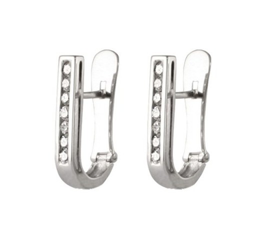 02-950463B Pendientes oro blanco con brillantes