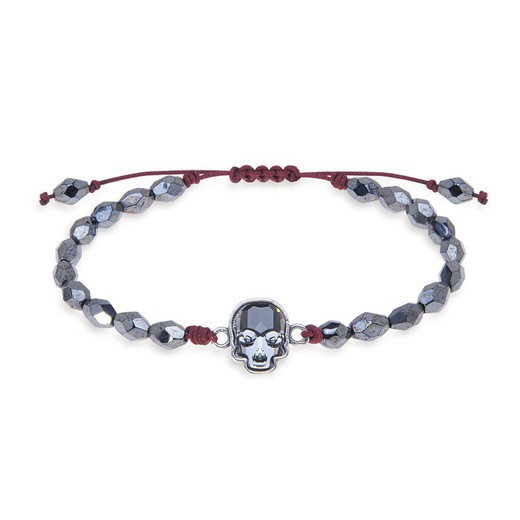 Pulsera unisex PLATADEPALO colección REDE Skull SB103X