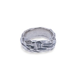 Anillo PLATA DE PALO KANU para hombre MR017X plata de ley