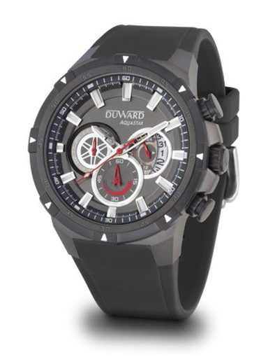 Reloj Duward de hombre serie AQUASTAR Monaco Ref D85532.56 cronógrafo con cristal mineral zafiro anti-reflejante