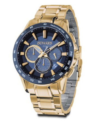 Reloj DUWARD de hombre colección AQUASTAR Nurburgring D95527.15 esfera azul con caja y correa de acero 316L