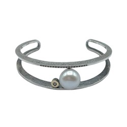 BRU2075PR Pulsera la bruixeta plata rígida, perla y oro