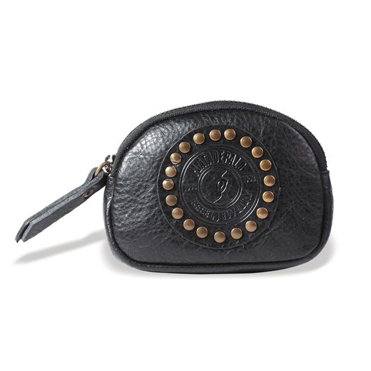 Cartera-monedero PLATADEPALO para mujer ACW03N piel negra con cremallera