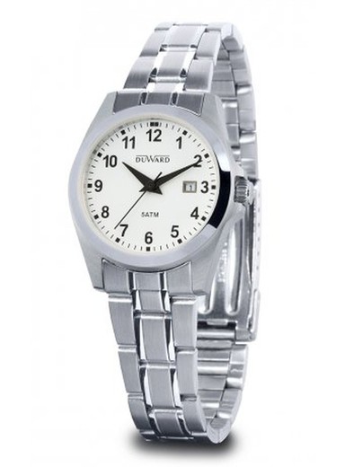 D24154.12 Reloj Duward de mujer en acero y calendario