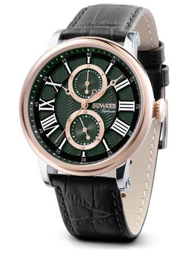 D85703.83 Reloj Duward de hombre colección DIPLOMATIC Roma caja de acero 316L esfera verde