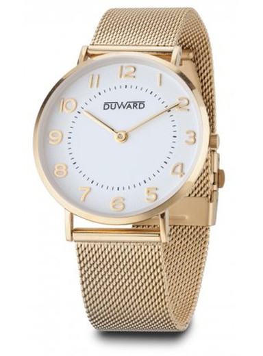 D95115.11 Reloj Duward de hombre Elegance Stiski correa acero 316L dorado de esterilla