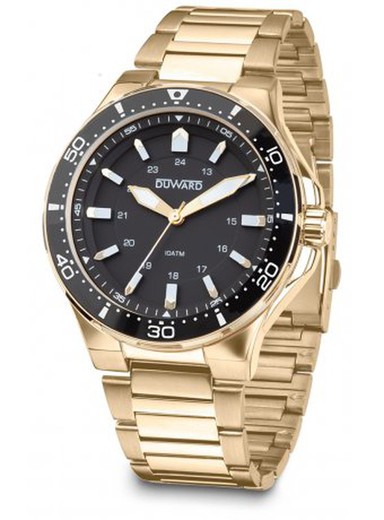 D95305.12 Reloj Duward de hombre acero 316L bañado en oro con tratamiento IP