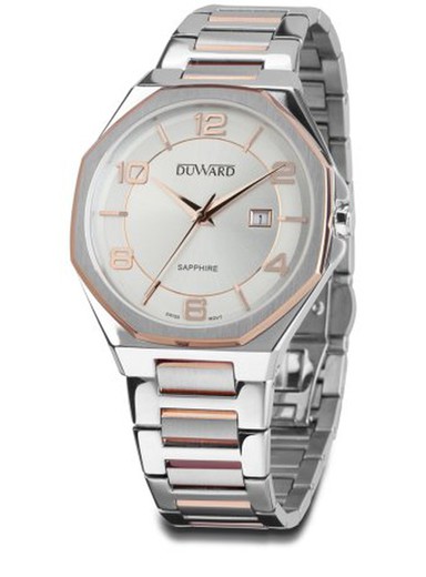 Reloj Duward de hombre Swiss Made y cristal zafiro colección DIPLOMATIC Extremadura D95419.81 acero inoxidable bicolor 316L con tratamiento IP