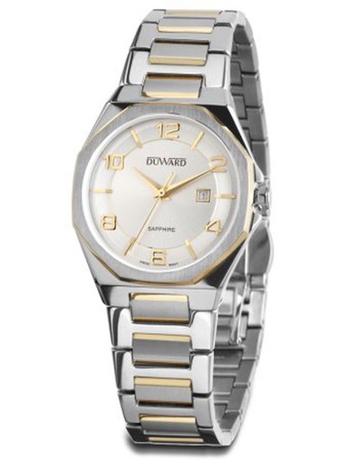 Reloj Duward de mujer Swiss Made colección DIPLOMATIC Extremadura Ref D25419.31 acero inoxidable 316L bicolor cristal de azfiro