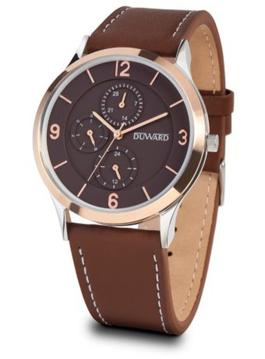 Reloj Duward de hombre colección ELEGANCE Elegant D85702.80 correa de piel con cristal mineral zafiro anti-reflejante