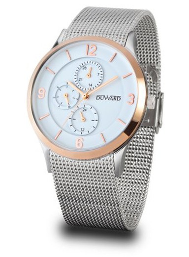 Reloj DUWARD de hombre colección ELEGANCE Elegant D95706.81 equipado con multifunción y brazalete de esterilla