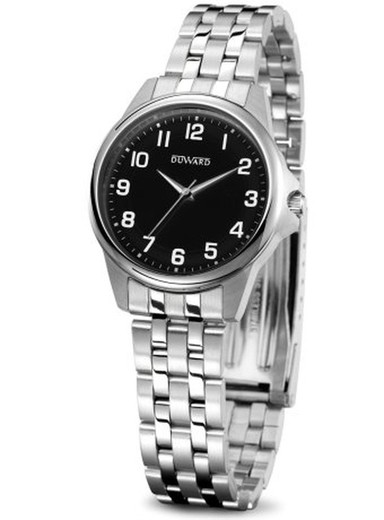 Reloj Duward de mujer colección ELEGANCE Nkecha D25340.02 de acero inoxidable 316L esfera negra muy elegante