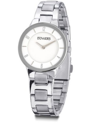 Reloj DUWARD de mujer colección ELEGANCE Setaele D25117.01 acero 316L esfera blanca muy elegante y nítida