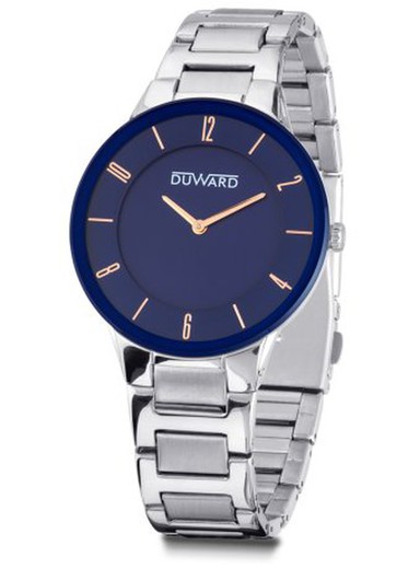 Reloj Duward hombre colección ELEGANCE Setaele Ref D95117.05 acero inoxidable 316L esfera azul con clase y estilo