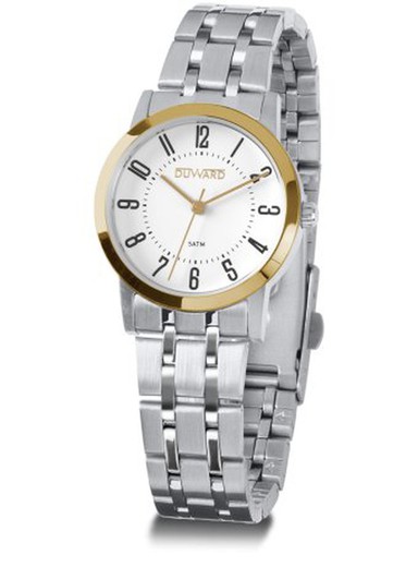 Reloj Duward de mujer modelo ELEGANCE Sik D25342.31 esfera blanca índices negros muy elegante y estilosa