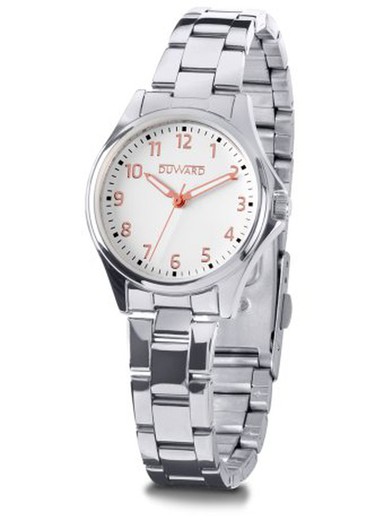 Reloj Duward mujer modelo ELEGANCE Stivoll D25341.08 esfera blanca de acero inoxidable 316L sólido, cuarzo analógico