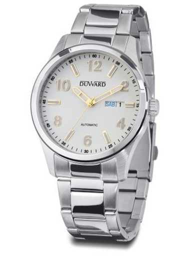 Reloj Duward de hombre movimiento automático colección ELEGANCE Tyylikas D95803.00 acero inoxidable 316L cristal mineral acabado zafiro calendario y semanario