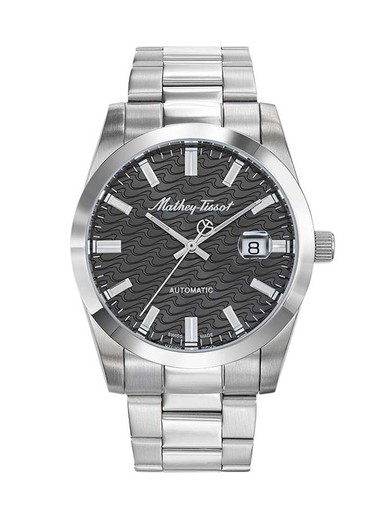 H1450ATAS Reloj de hombre Swiss Made Mathey Tissot automático de acero inoxidable 316L cristal de zafiro, water resistant 5 ATM con calendario