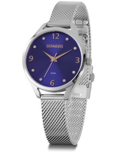 Reloj Duward de mujer modelo LADY Babaye Ref. D25343.05 de acero inoxidable 316L esfera color azul olokun