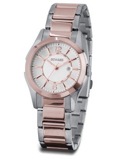 Reloj Duward de mujer colección LADY Fafine Ref D25423.81 de acero inoxidable 316L bicolor con calendario