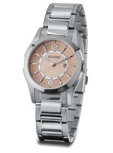 Reloj Duward mujer esfera rosa colección LADY FafineRef. D25423.08 caja y pulsera acero inoxidable 316L calendario con cristal acabado zafiro