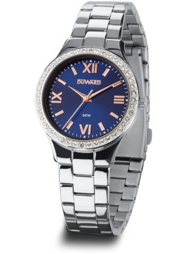 Reloj Duward de mujer modelo LADY Kona Ref. D25348.05 acero inoxidable 316L esfera azul elegante