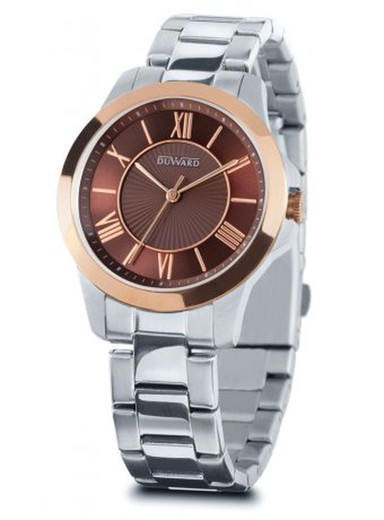 Reloj Duward mujer modelo LADY Kona D25322.80 acero esfera marrón chocolate