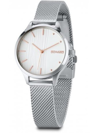 Reloj Duward mujer modelo LADY Wanita D25333.01 blanco pulsera de esterilla