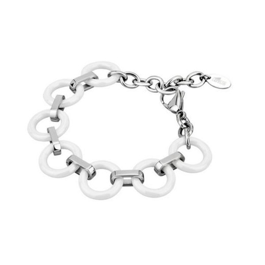 LS1324-2-1 Pulsera Lotus acero blanco