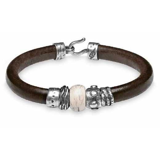 MB19C Pulsera de hombre Plata de Palo en resina y plata