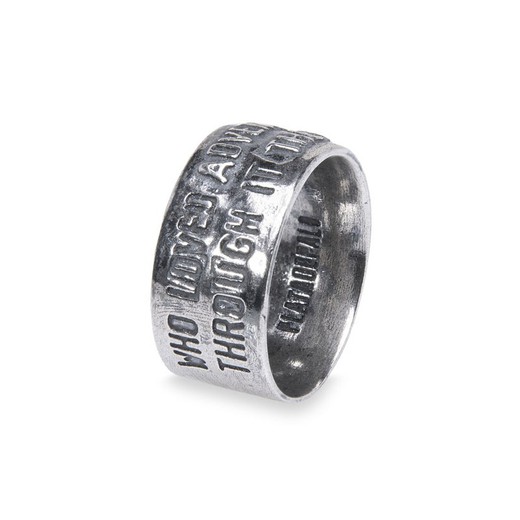 MR018X Anillo PLATA DE PALO colección Ronda de Plata 925 para hombre