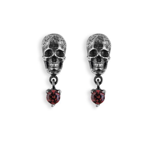 Pendientes Calavera Unisex PLATADEPALO CAE4B