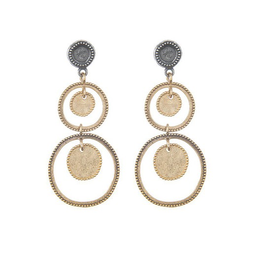 Pendientes Plata de Palo mujer de plata y bronce Referencia:WE179X pendientes que reflejan nuestra dedicación a la artesanía excepcional y la calidad