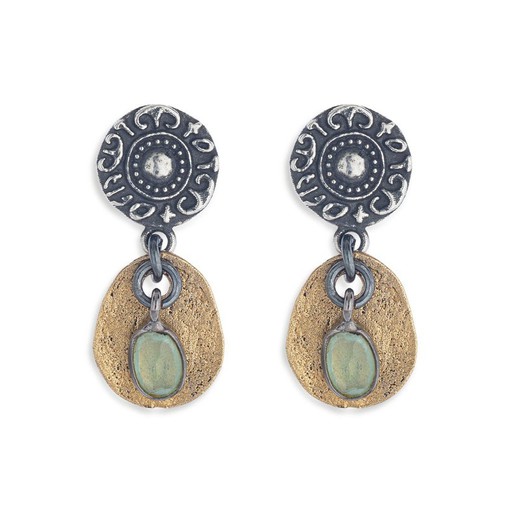 Pendientes mujer Plata de Palo piedra Calcedonia WE116X