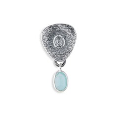 Pendientes mujer modelo Tais WE245X Plata de Palo tipo botón con piedra azul estilo moderno y sofisticado