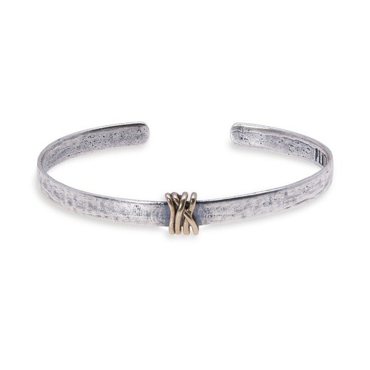 Pulsera Plata de Palo rígida MB122A