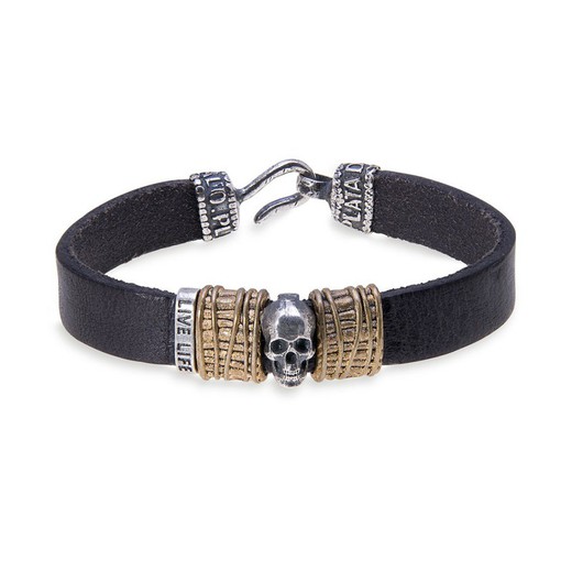 PULSERA PLATADEPALO SKULL SB061X