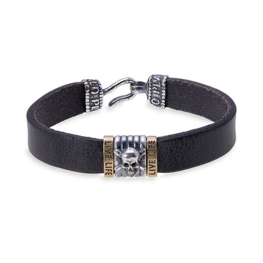 PULSERA PLATADEPALO SKULL SB062X