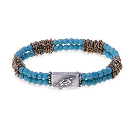 Pulsera PLATADEPALO turquesas BB013T