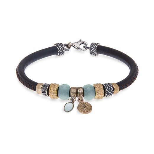 Pulsera Plata de Palo Calcedonia WB295X