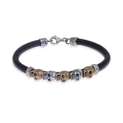 Pulsera SKULL Plata de Palo calaveras SB077X moderna