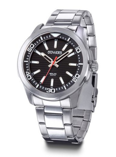 Reloj Duward de hombre colección SPORT Sun Ref D95343.02 de carga solar en acero inoxidable 316L