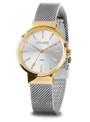 Reloj Duward de mujer modelo LADY Bean Ref D25347.10 correa de acero 316L y caja con IP oro