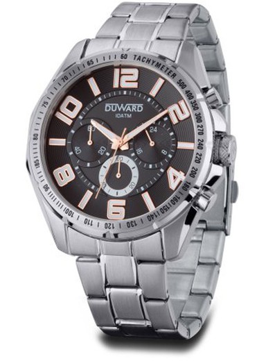 Reloj Duward crono de hombre colección SPORT Ice D95529.02 caja y brazalete de acero 316L inoxidable