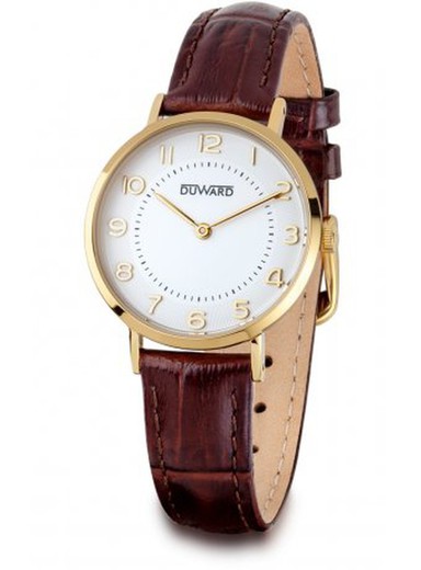 Reloj Duward mujer modelo ELEGANCE Stiski D15115.11 esfera blanca correa de piel