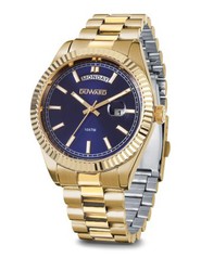 Reloj Duwars de mujer SPORT Day-date Ref D95429.15 bañado en oro IP esfera azul  estilosa