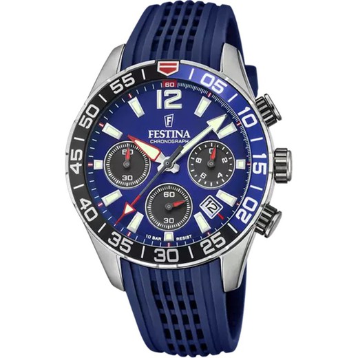 Reloj Festina hombre CHRONO SPORT F20517/1 caja de acero 316L con correa de caucho azul