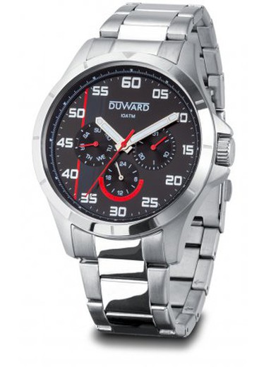 Reloj Duward hombre colección SPORT Desert D95712.04 negro correa de acero 316L