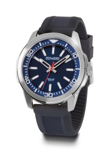 Reloj Duward de carga solar hombre SPORT Sun Ref D85343.05 caja acero 316L esfera azul elegante