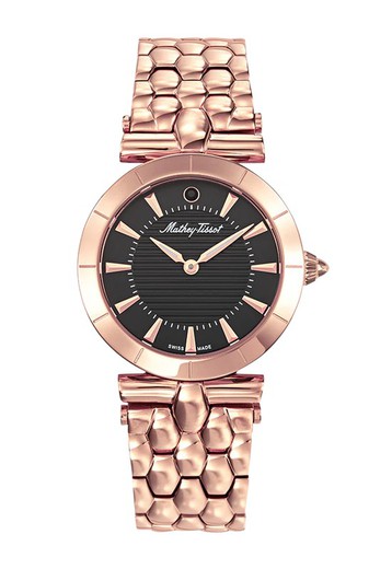 Reloj Mathey Tissot de mujer colección Tarta D106RN caja chapada en oro rose que lo deja super bonito, elegante y atractivo, acero inoxidable 316L GOLD PVD rose